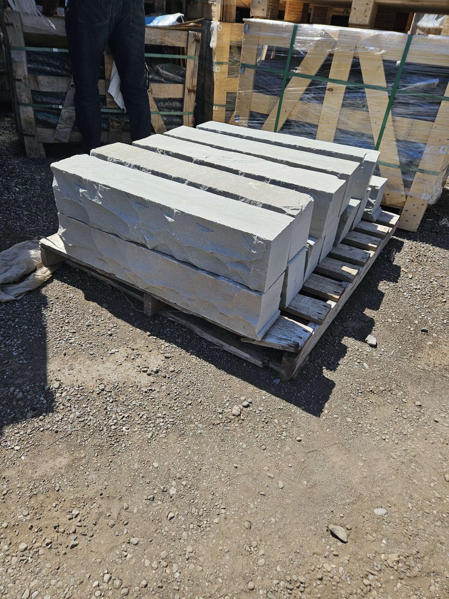 Grey matching step filler stone option